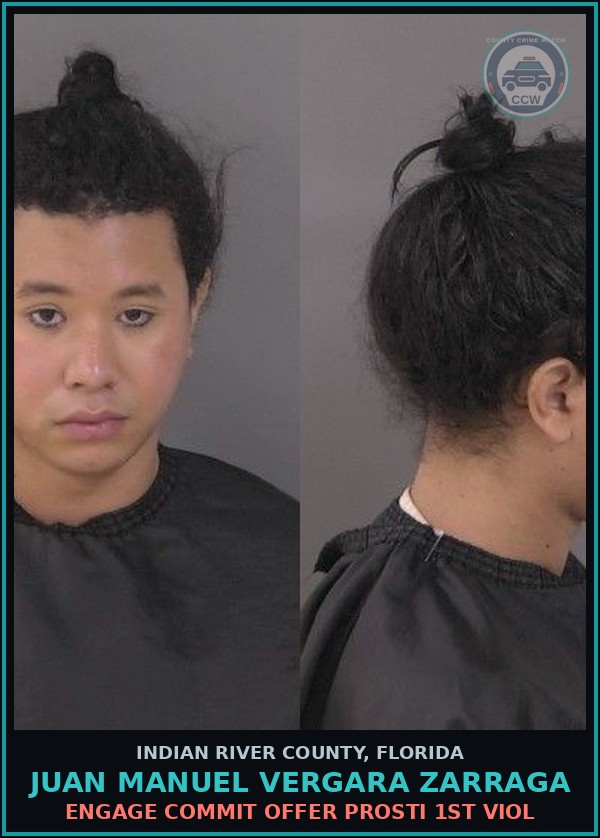 Booking mugshot of Juan Manuel Vergara Zarraga in Indian River County