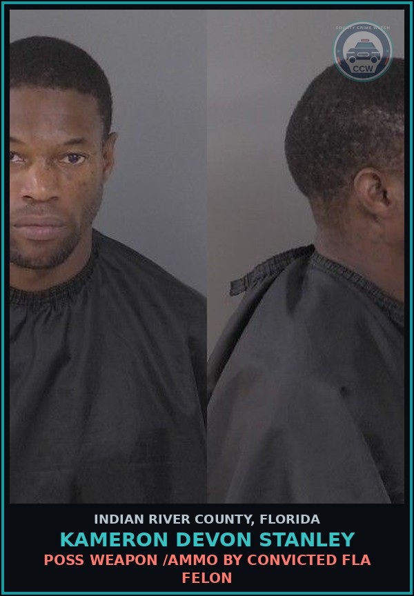Booking mugshot of KAMERON DEVON STANLEY in Indian River County