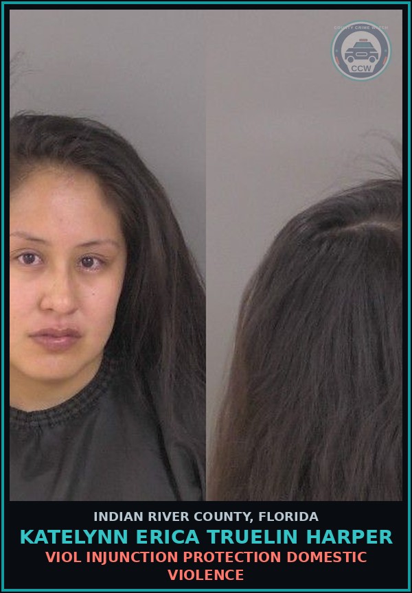 Booking mugshot of Katelynn Erica Truelin Harper in Indian River County
