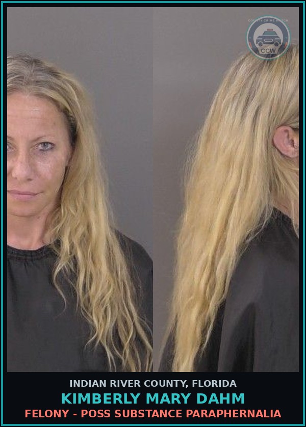Booking mugshot of Kimberly Mary Dahm in Indian River County