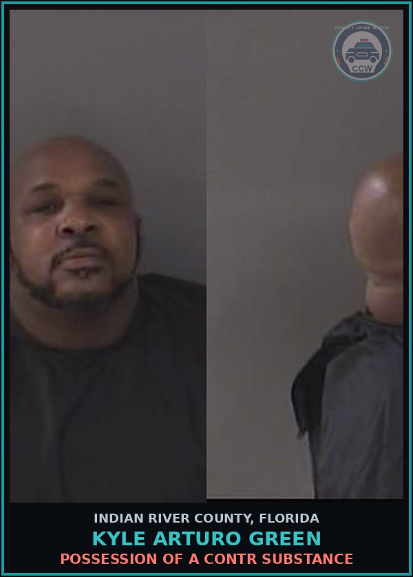 Booking mugshot of Kyle Arturo Green in Indian River County