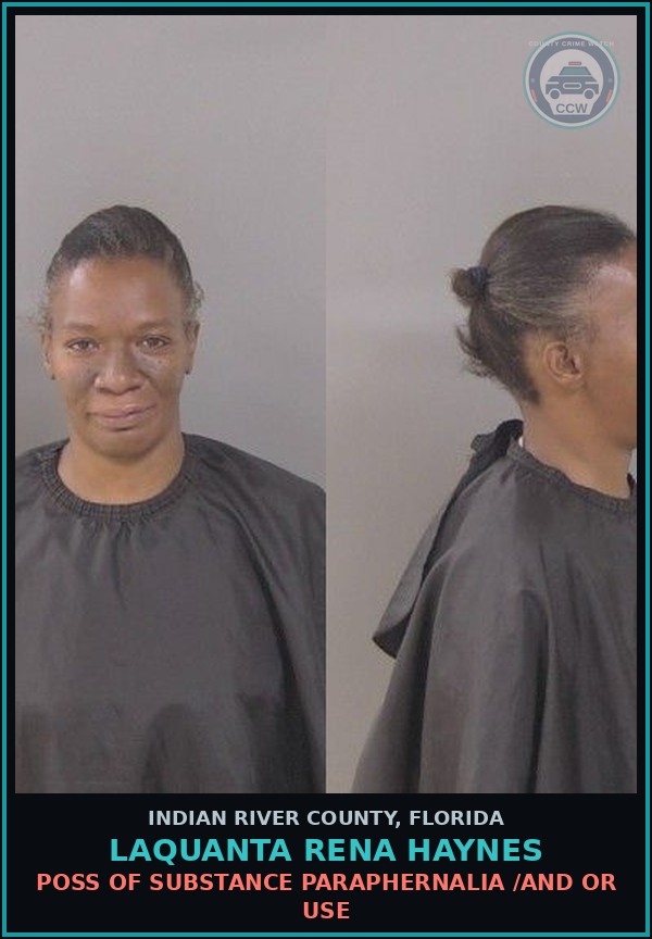 Booking mugshot of Laquanta Rena Haynes in Indian River County