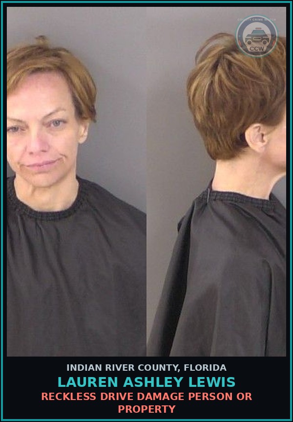 Booking mugshot of Lauren Ashley Lewis in Indian River County