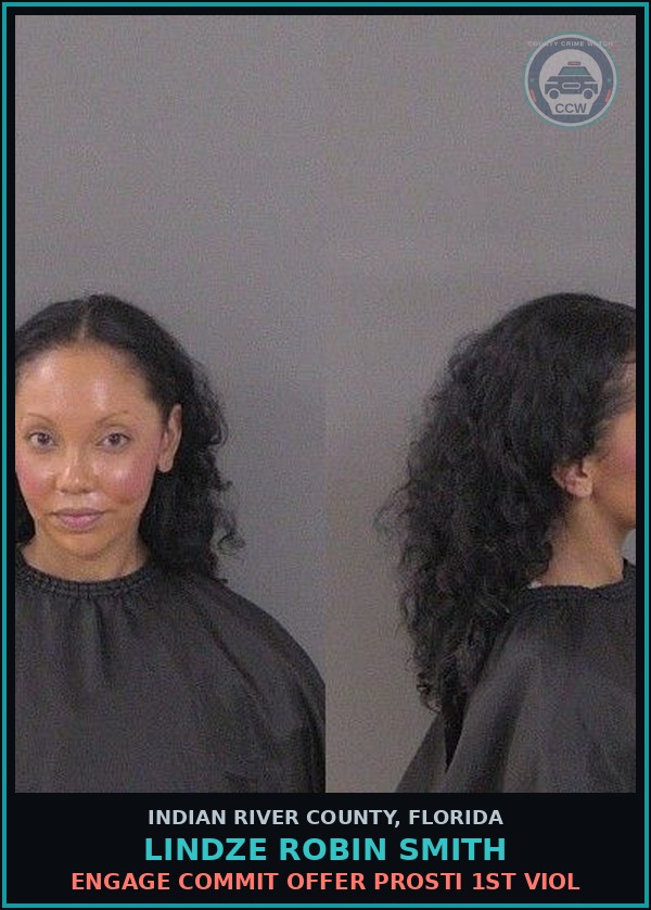 Booking mugshot of Lindze Robin Smith in Indian River County
