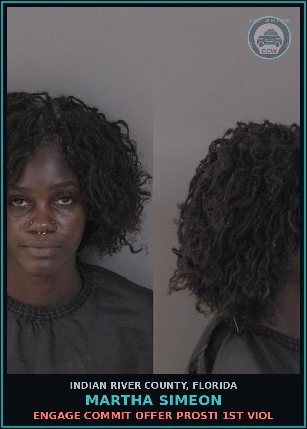 Booking mugshot of Martha Simeon in Indian River County