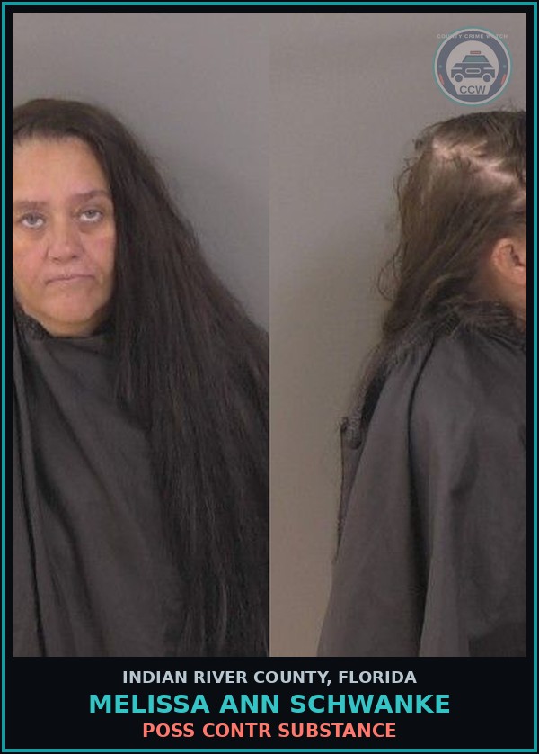 Booking mugshot of MELISSA ANN SCHWANKE in Indian River County