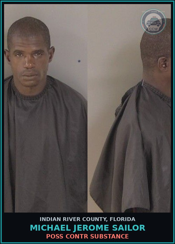 Booking mugshot of MICHAEL JEROME SAILOR in Indian River County