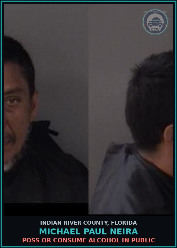 Booking mugshot of Michael Paul Neira in Indian River County