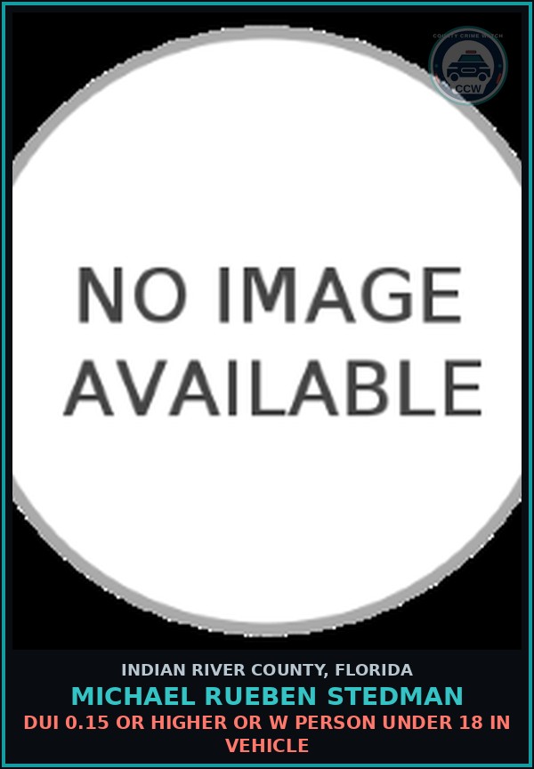 Booking mugshot of Michael Rueben Stedman in Indian River County