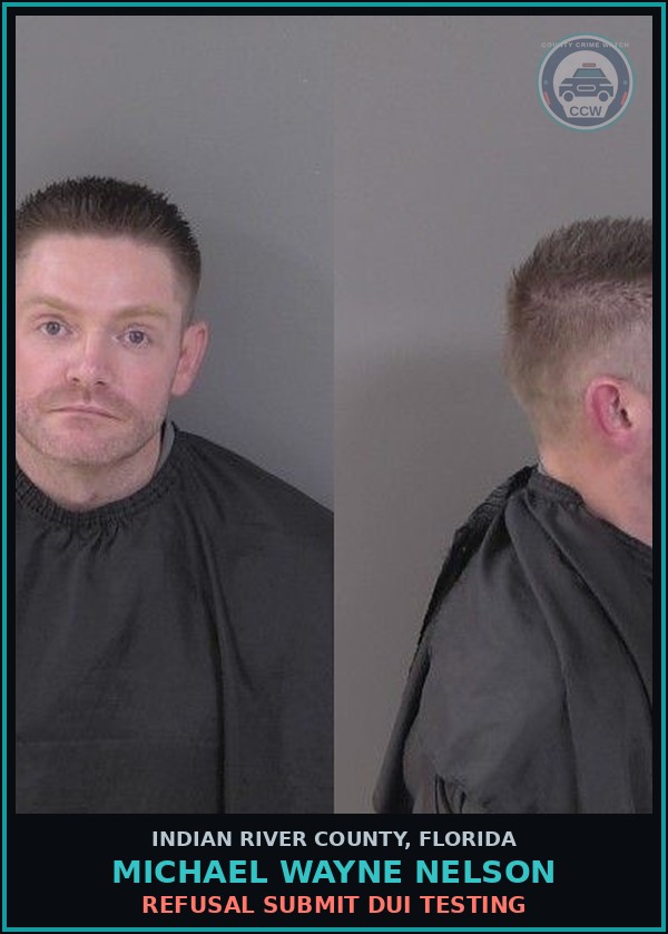 Booking mugshot of Michael Wayne Nelson in Indian River County