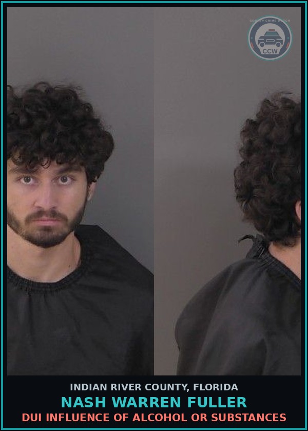 Booking mugshot of Nash Warren Fuller in Indian River County