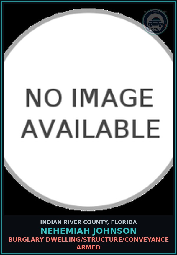 Booking mugshot of Nehemiah Johnson in Indian River County