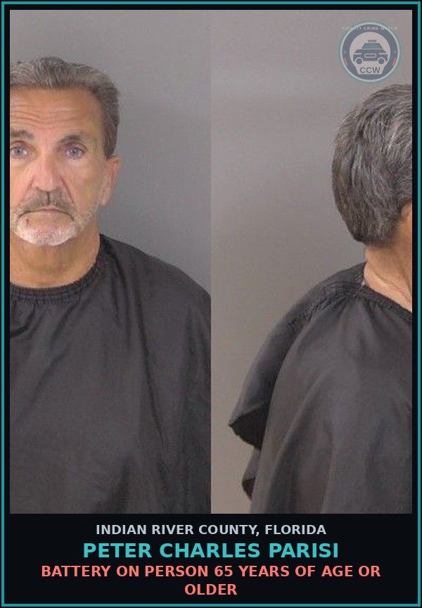 Booking mugshot of Peter Charles Parisi in Indian River County