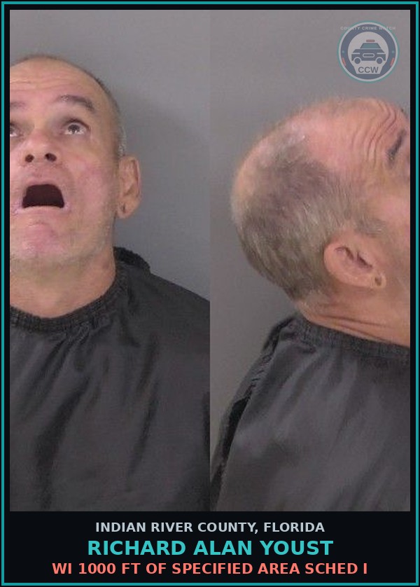 Booking mugshot of Richard Alan Youst in Indian River County