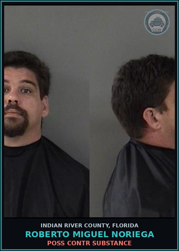 Booking mugshot of Roberto Miguel Noriega in Indian River County