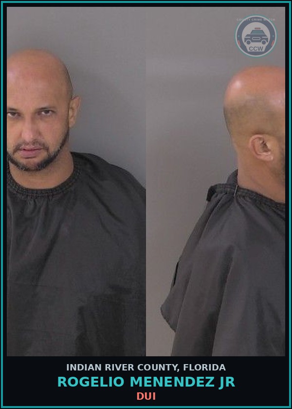 Booking mugshot of ROGELIO MENENDEZ Jr in Indian River County