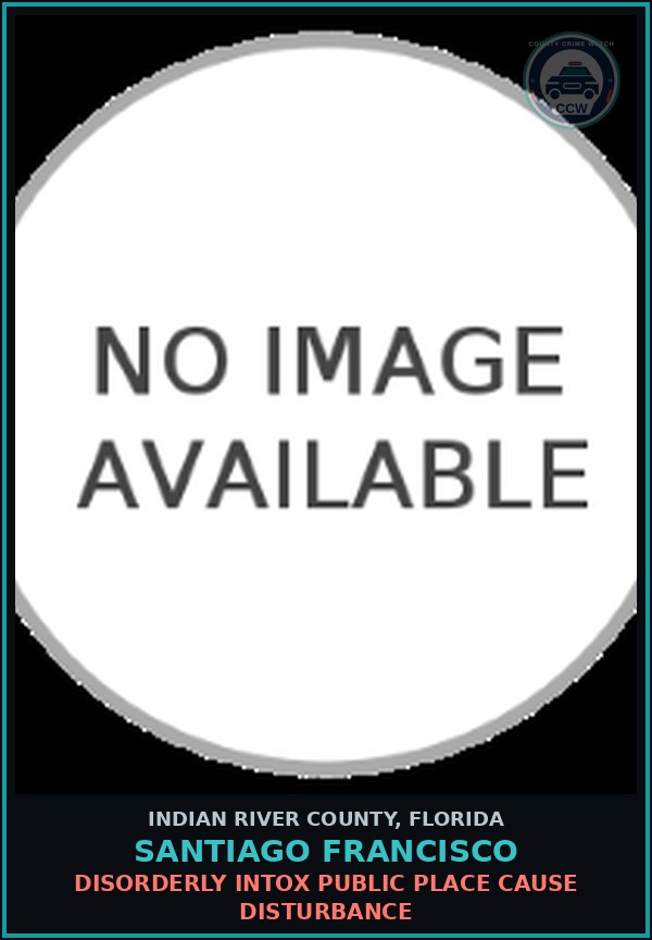 Booking mugshot of Santiago Francisco in Indian River County