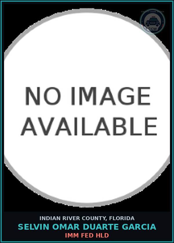 Booking mugshot of Selvin Omar Duarte Garcia in Indian River County