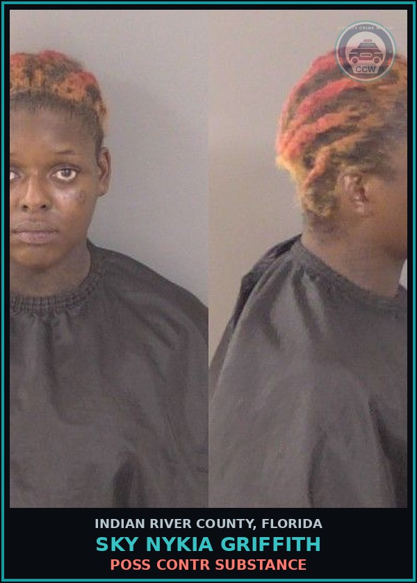 Booking mugshot of Sky Nykia Griffith in Indian River County