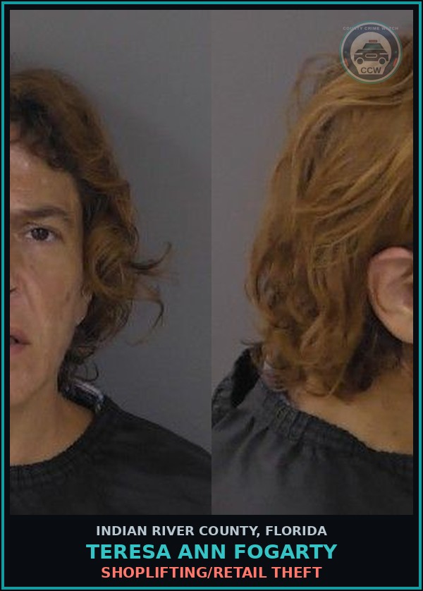Booking mugshot of Teresa Ann Fogarty in Indian River County