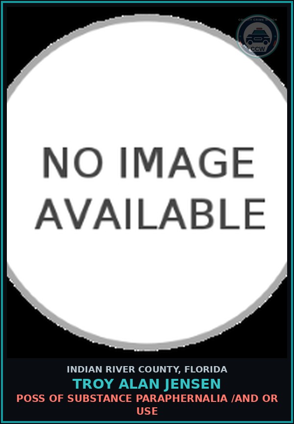 Booking mugshot of Troy Alan Jensen in Indian River County
