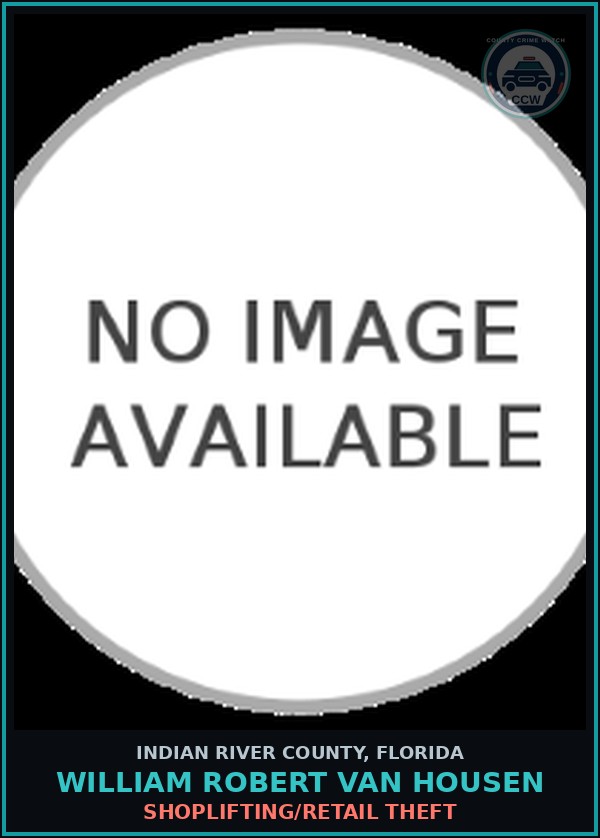 Booking mugshot of William Robert Van Housen in Indian River County