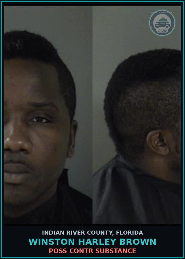 Booking mugshot of WINSTON HARLEY BROWN in Indian River County
