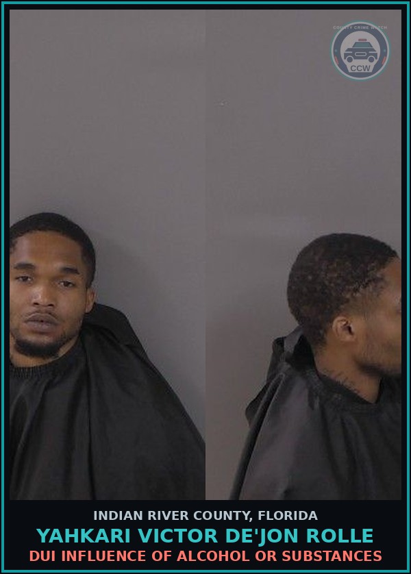 Booking mugshot of YAHKARI VICTOR DE'JON ROLLE in Indian River County