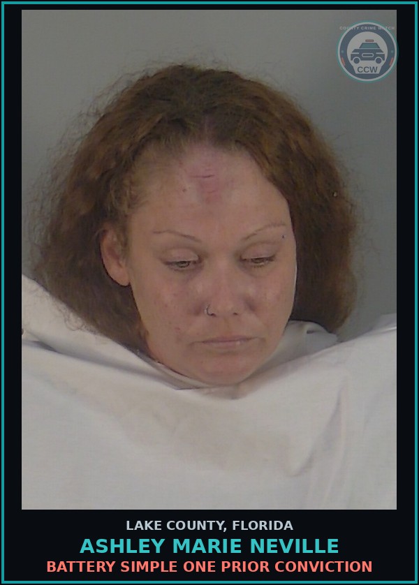 Booking mugshot of ASHLEY MARIE NEVILLE in Lake County