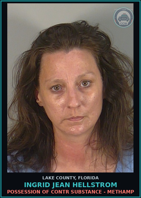Booking mugshot of INGRID JEAN HELLSTROM in Lake County