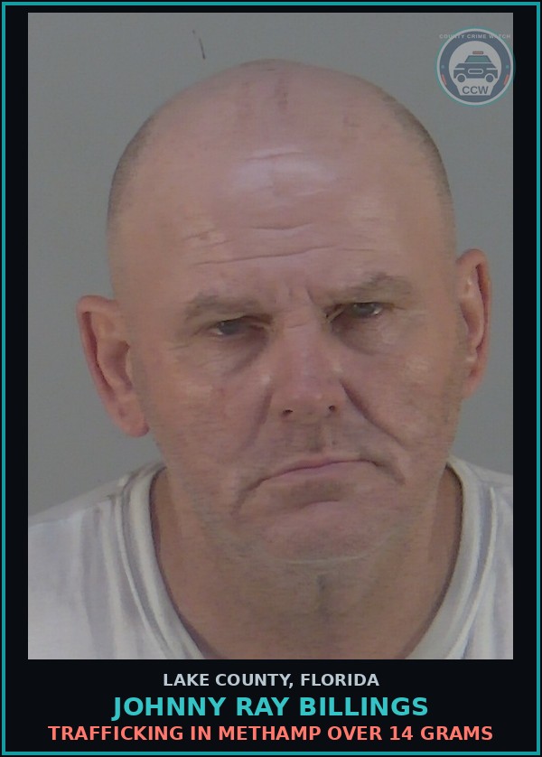Booking mugshot of JOHNNY RAY BILLINGS in Lake County