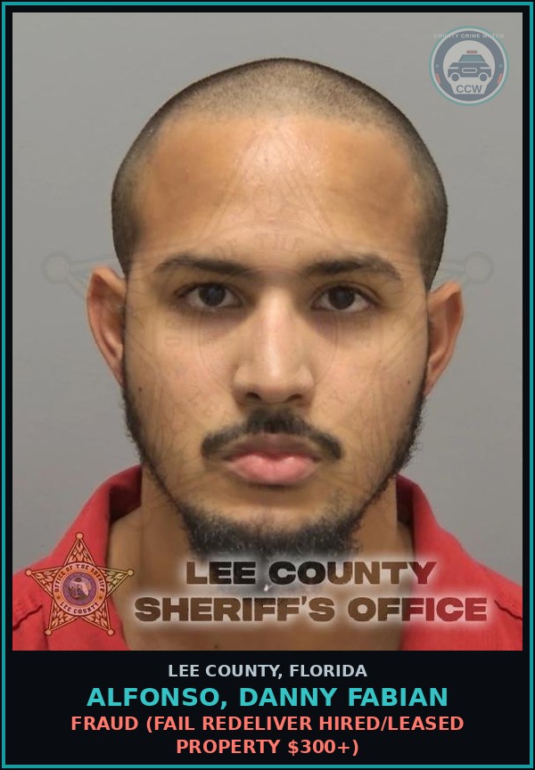 Booking mugshot of ALFONSO, DANNY FABIAN in Lee County
