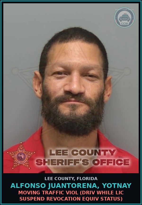 Booking mugshot of ALFONSO JUANTORENA, YOTNAY in Lee County