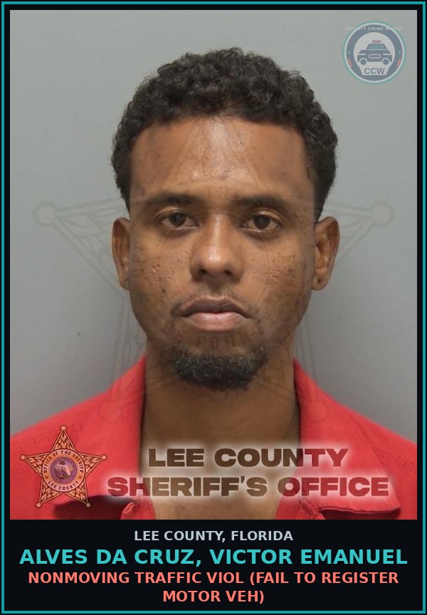 Booking mugshot of ALVES DA CRUZ, VICTOR EMANUEL in Lee County
