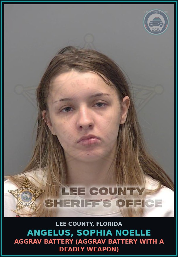 Booking mugshot of ANGELUS, SOPHIA NOELLE in Lee County