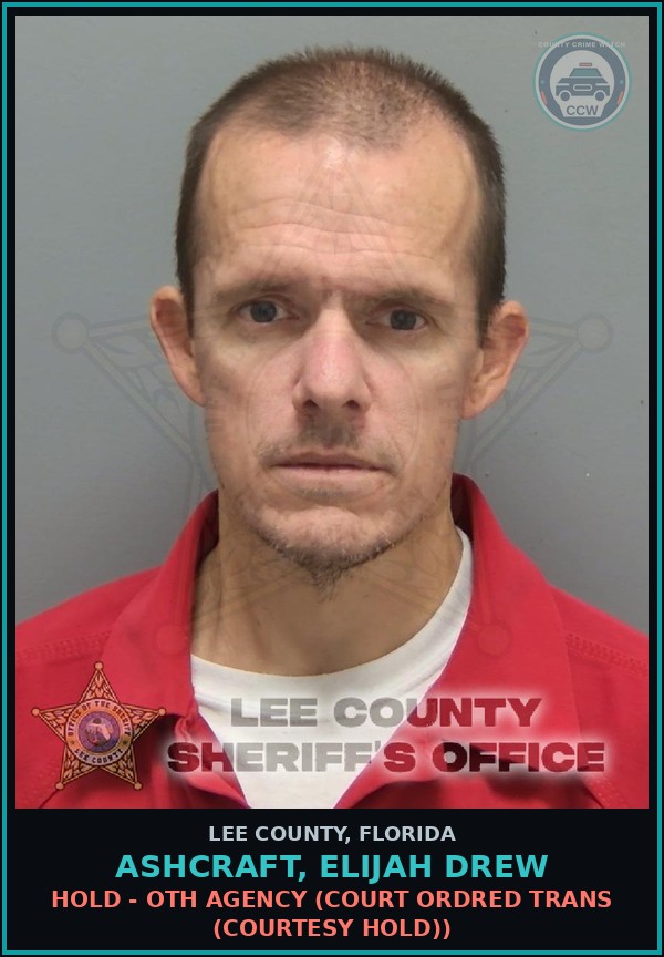 Booking mugshot of ASHCRAFT, ELIJAH DREW in Lee County