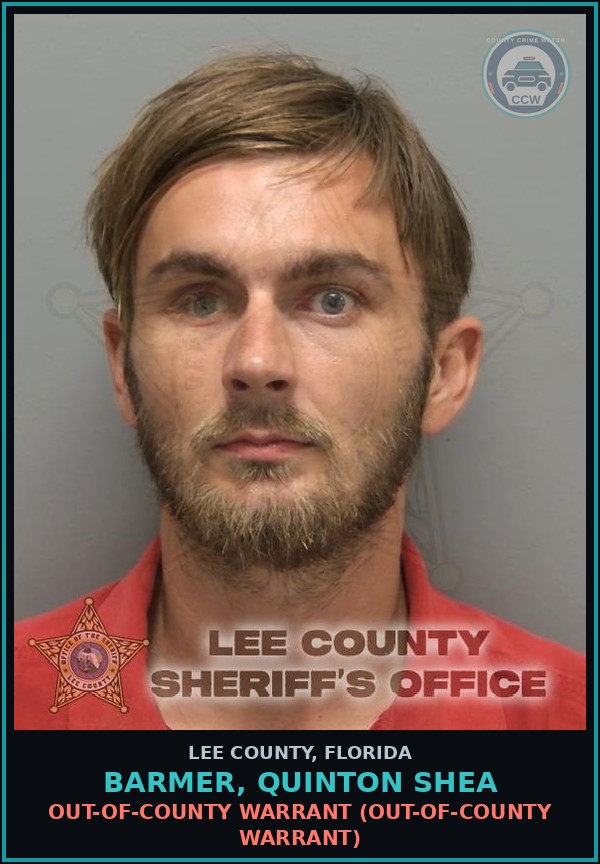 Booking mugshot of BARMER, QUINTON SHEA in Lee County