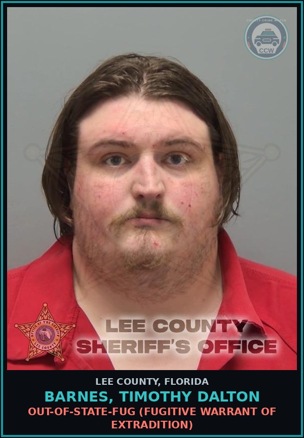 Booking mugshot of BARNES, TIMOTHY DALTON in Lee County