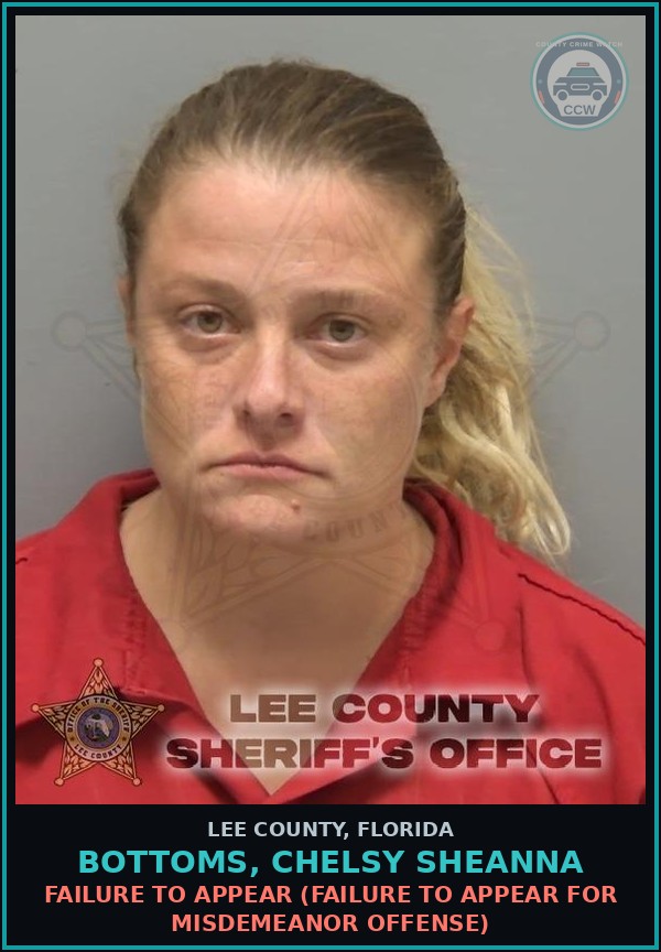 Booking mugshot of BOTTOMS, CHELSY SHEANNA in Lee County