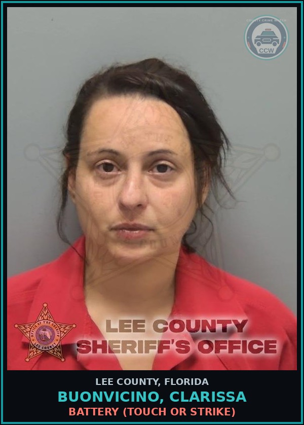 Booking mugshot of BUONVICINO, CLARISSA in Lee County