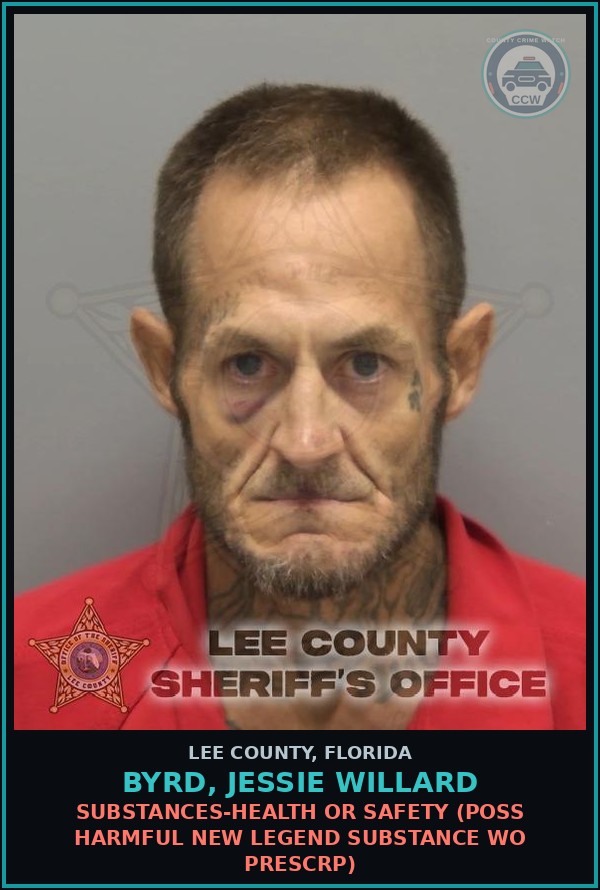 Booking mugshot of BYRD, JESSIE WILLARD in Lee County