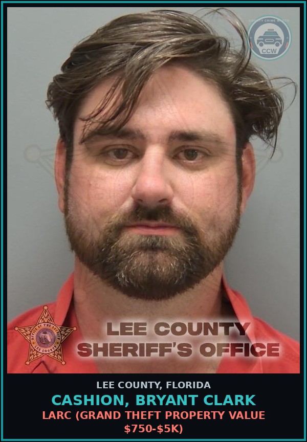 Booking mugshot of CASHION, BRYANT CLARK in Lee County