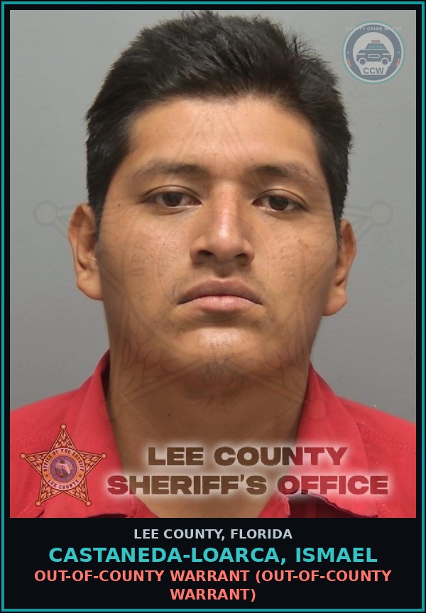 Booking mugshot of CASTANEDA-LOARCA, ISMAEL in Lee County