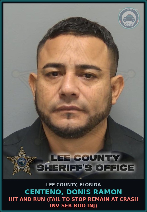 Booking mugshot of CENTENO, DONIS RAMON in Lee County