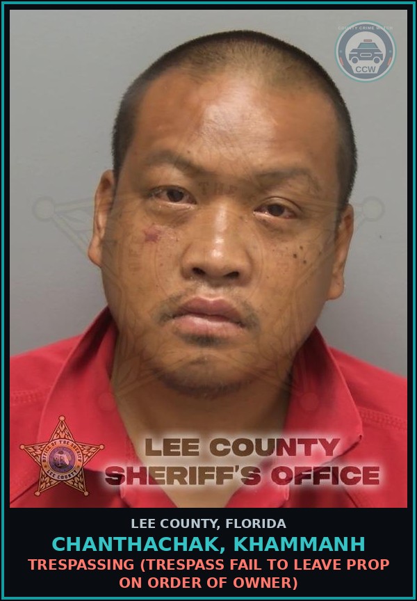 Booking mugshot of CHANTHACHAK, KHAMMANH in Lee County