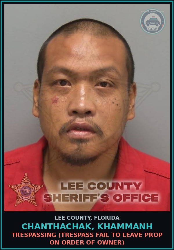 Booking mugshot of CHANTHACHAK, KHAMMANH in Lee County