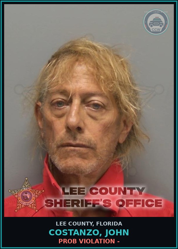 Booking mugshot of COSTANZO, JOHN in Lee County