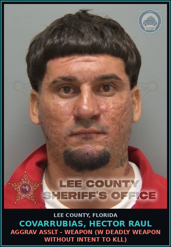 Booking mugshot of COVARRUBIAS, HECTOR RAUL in Lee County