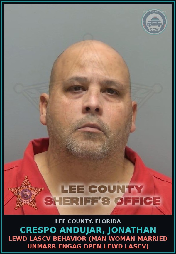 Booking mugshot of CRESPO ANDUJAR, JONATHAN in Lee County