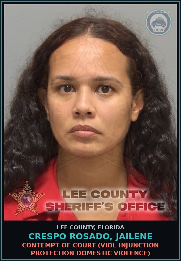 Booking mugshot of CRESPO ROSADO, JAILENE in Lee County